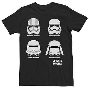 Men's Star Wars The Force Awakens Captain Phasma Trooper Helmets Tee