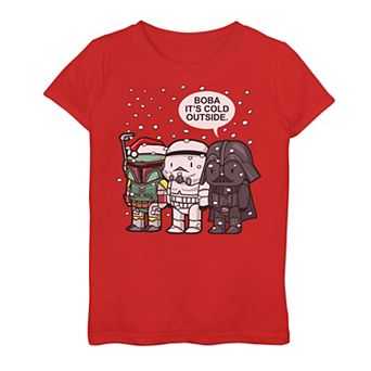 Girls 7-16 Star Wars Boba It's Cold Outside Christmas Graphic Tee