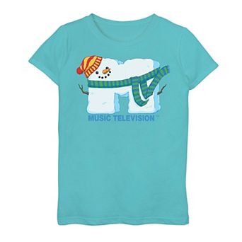 Girls' 7-16 MTV Snowman Logo Tee