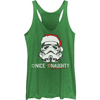 Juniors' Star Wars Stormtrooper "Nice Or Naughty" Christmas Tank Top