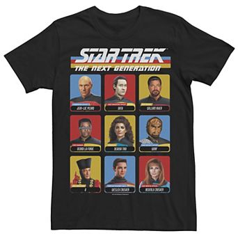 Men's Star Trek Next Generation 9 Cast Members Tee