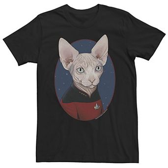 Men's Star Trek Next Generation Sphinx Cat Picard Tee