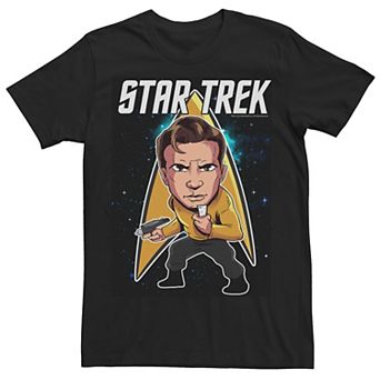 Men's Star Trek Original Series Captain Kirk Chibi Tee