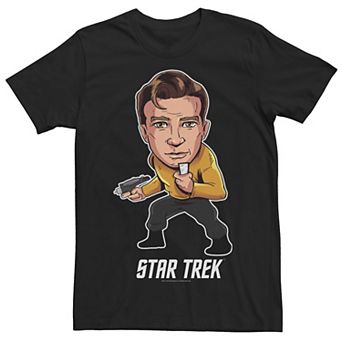 Men's Star Trek Original Series Captain Kirk Chibi Tee