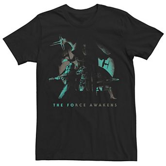 Men's Star Wars Kylo Ren Captain Phasma And Troopers Blue Hue Tee
