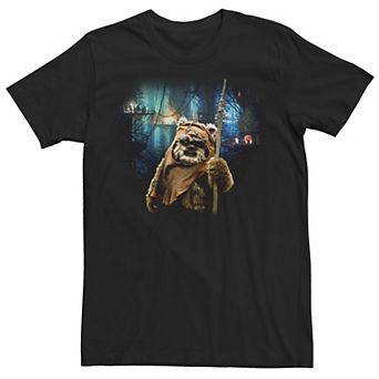 Mens Star Wars Tree Village Wicket Ewok Tee