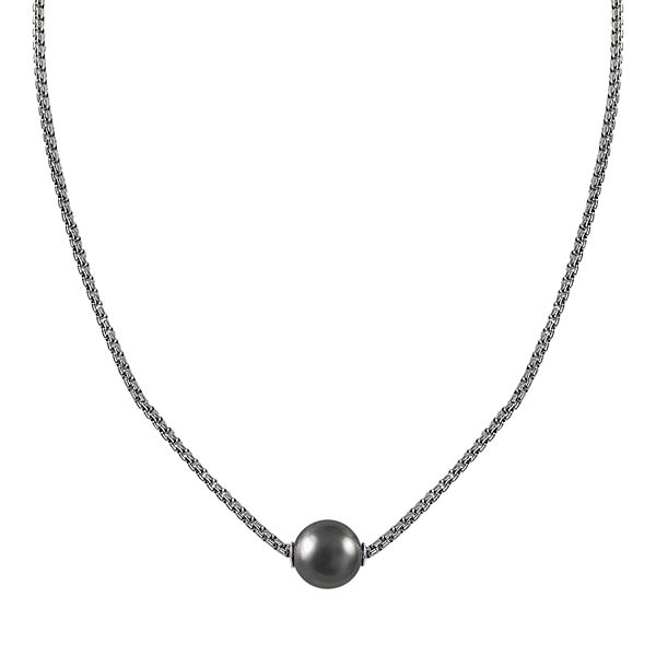 Sterling Silver Tahitian Cultured Pearl Necklace