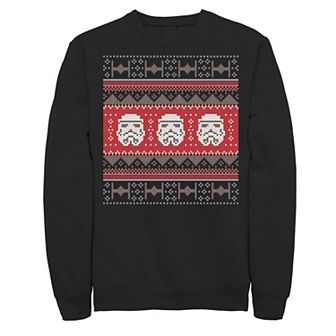 Mens Star Wars Trooper Tie Fighter Ugly Christmas Sweatshirt