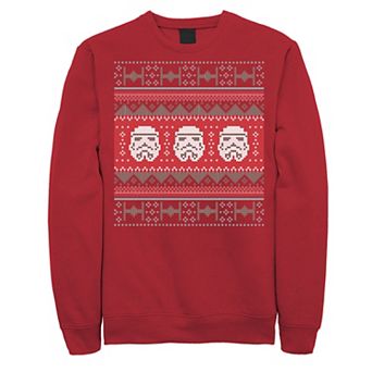 Mens Star Wars Trooper Tie Fighter Ugly Christmas Sweatshirt