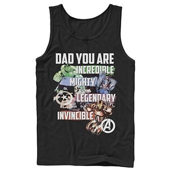 Men's Marvel Avengers Dad You Are Incredible Tank Top
