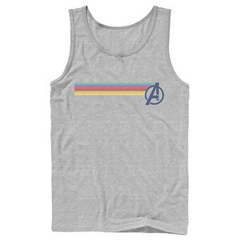 Men's Marvel Avengers Rainbow Colors Classic Logo Tank Top