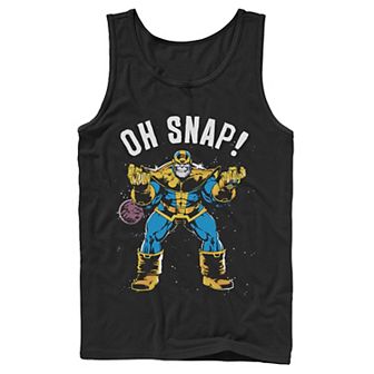 Men's Marvel Thanos Space Oh Snap! Retro Comic Style Tank Top