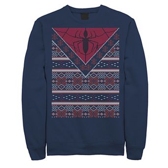Men's Marvel Spider-Man Knit Style Logo Sweatshirt