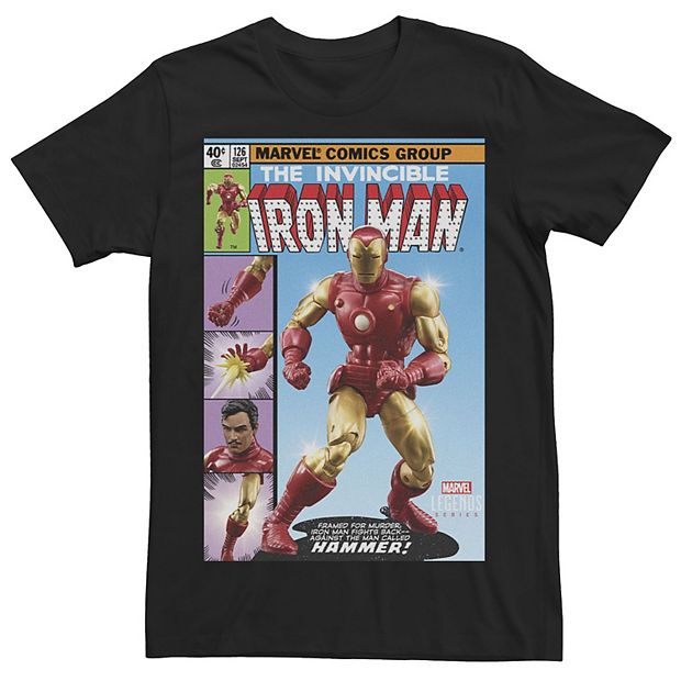 Men s Marvel Legends Series The Invincible Iron Man Comic Cover Tee