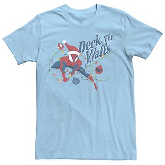 Men's Marvel Spider-Man Deck The Walls Holiday Tee