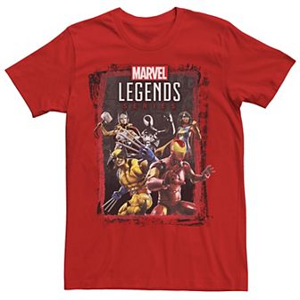 Men's Marvel Legends Series Hero Painted Group Shot Tee