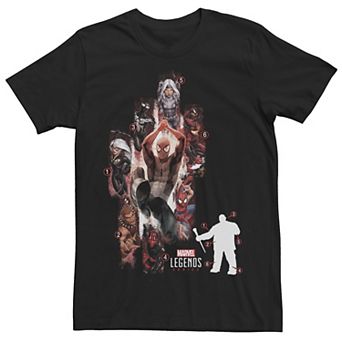 Men's Marvel Legends Series Spider-Man Build Kingpin Characters Tee