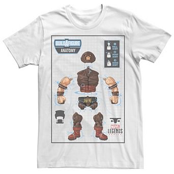 Men's Marvel Juggernaut Toy Schematics Poster Tee