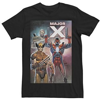 Men's Marvel Major X Union With Cable Comic Book Cover Tee