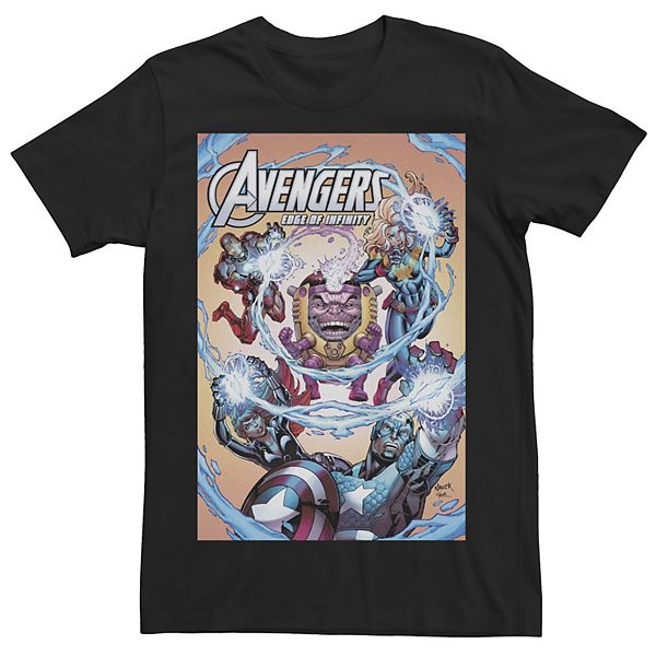 Men's Marvel MODOK Against The Avengers Comic Book Cover Tee