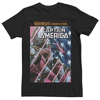 Men's Marvel Captain America Steve Rogers Fights Back Comic Cover Tee