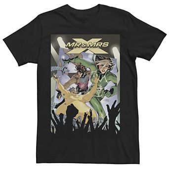 Men's Marvel Mr. And Mrs. X Gambit and Rogue Forever Comic Cover Tee