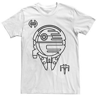 Men's Star Wars Millennium Falcon Tie Fighter X-Wing Tee
