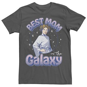 Men's Star Wars Best Mom In The Galaxy Princess Leia Portrait Tee