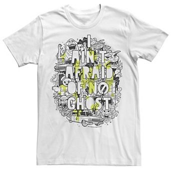 Men's Ghostbusters "I Ain't Afraid Of No Ghost" Collage Drip Tee