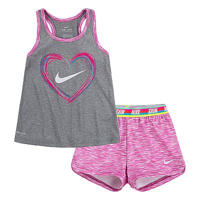 Toddler Girl Nike 2 Piece Dri FIT Tank Top Shorts Set