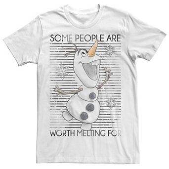 Men's Disney's Frozen Olaf "Some People Are Worth Melting For" Tee