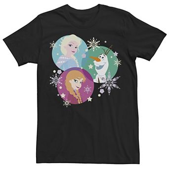 Disney's Frozen Elsa Ana Olaf Men's Color Spheres Tee