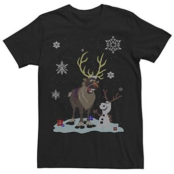 Disney's Frozen Sven Olaf Men's Snowman Ugly Sweater Tee