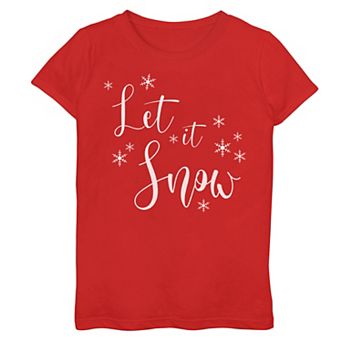 Girls 7-16 "Let It Snow" Graphic Tee