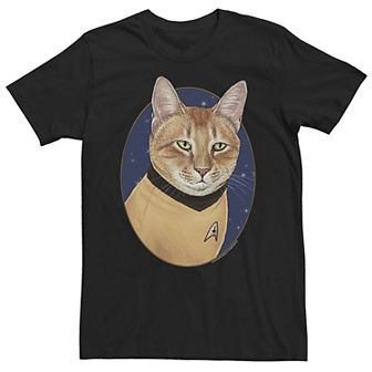 Men's Star Trek Original Series Cat Captain Kirk Tee