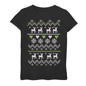 Girls 7-16 Fairisle Deer Graphic Tee