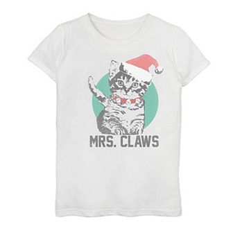 Girls 7-16 "Mrs. Claws" Holiday Graphic Tee