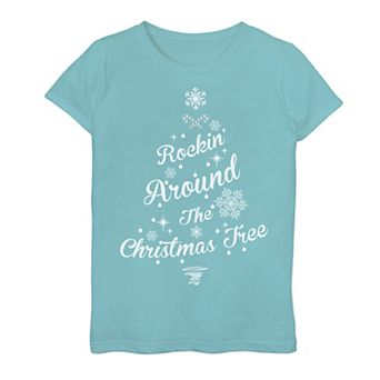 Girls 7-16 "Rocking Around The Christmas Tree" Graphic Tee