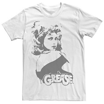 Men's Grease Sandy Black and White Portrait Tee