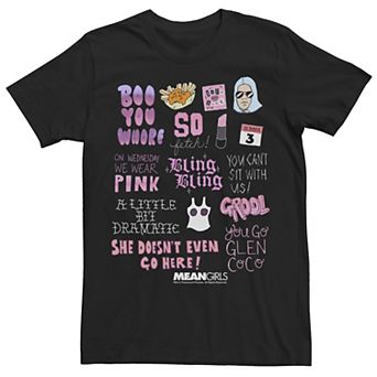 Men's Mean Girls Funny Sketches Collage Tee