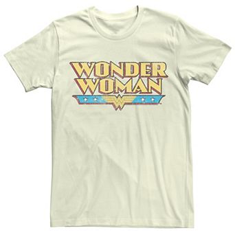 Men's DC Comics Wonder Woman Vintage Distressed Logo Tee