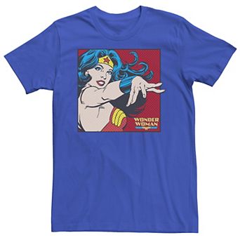 Men's DC Comics Wonder Woman Retro Pop Art Portrait Tee
