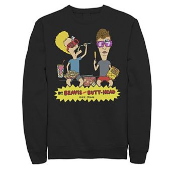 Men's Beavis & Butthead Snacks On The Curb Logo Sweatshirt