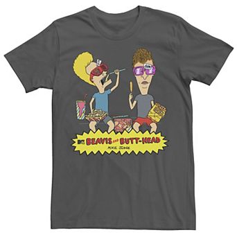 Men's Beavis & Butthead Snacks On The Curb Logo Tee