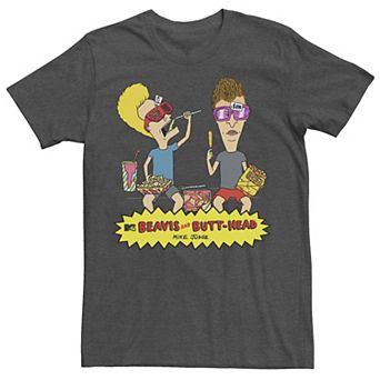 Men's Beavis & Butthead Snacks On The Curb Logo Tee