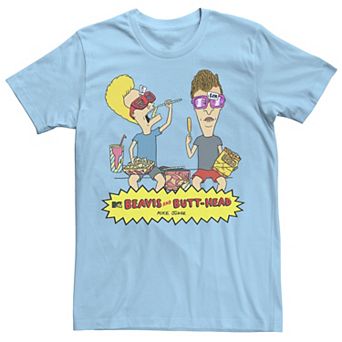 Men's Beavis & Butthead Snacks On The Curb Logo Tee