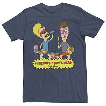 Men's Beavis & Butthead Snacks On The Curb Logo Tee