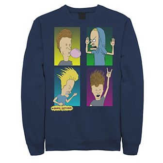 Men's Beavis and Butthead Four Square Sweatshirt