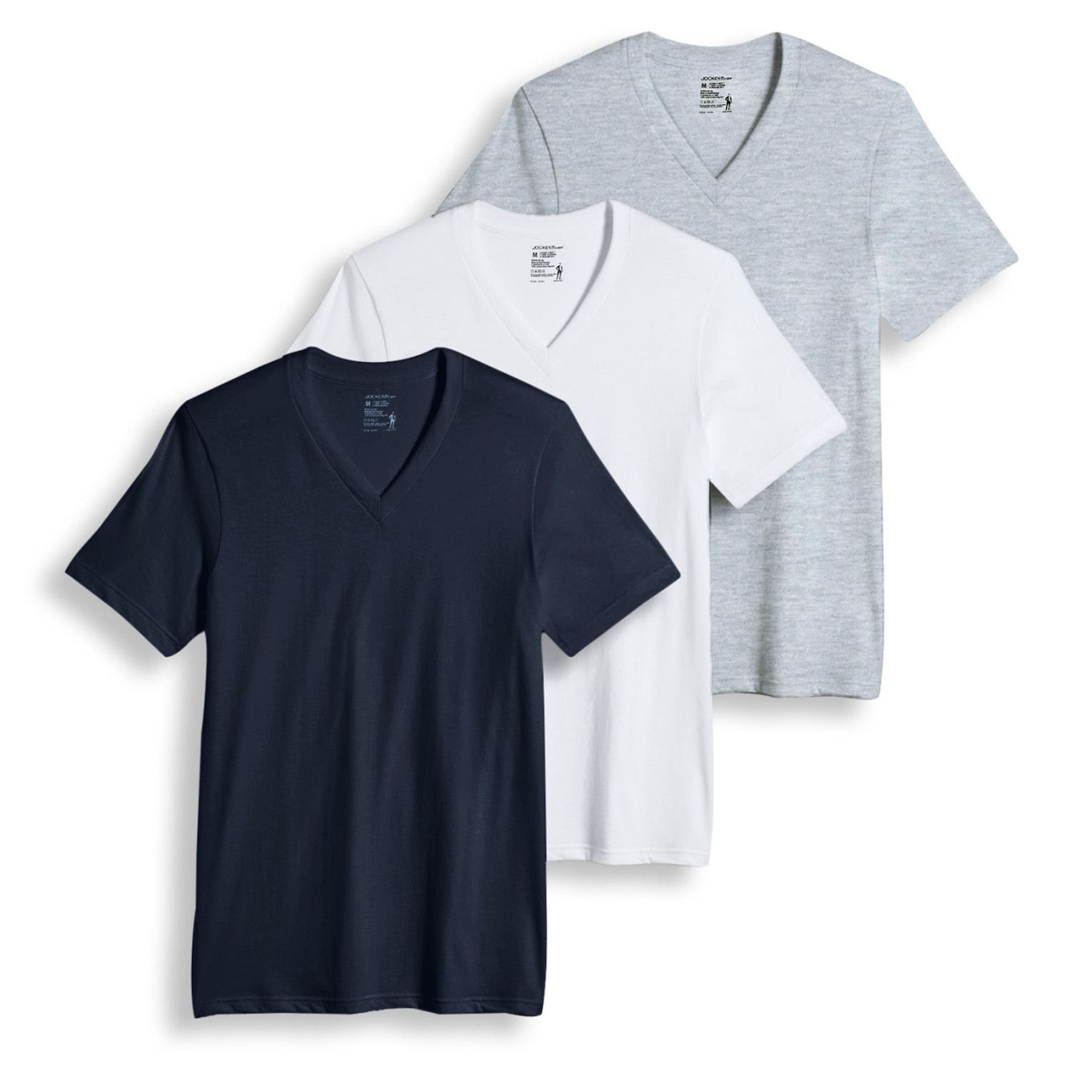 Jockey Herren Modern Stretch V-Neck Shirt – Figurbetonte Passform, 94% Baumwolle, 6% Elasthan
