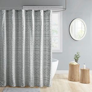 Peri Textured Paisley Extra Long Shower Curtain